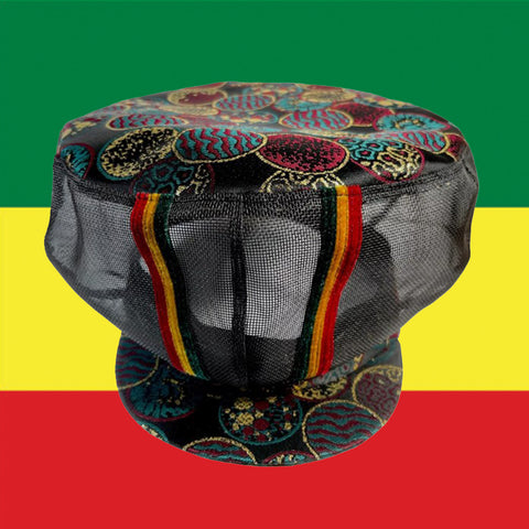 Rasta Mesh Cap Hat Reggae Rastafari Dubwise Jamaica Negus Marley XL/XXL 65 cm