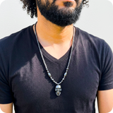 Hematite Necklace Lion Pendant Jah Love Rasta Africa Reggae Rasta 26"