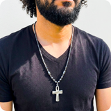 Hematite Necklace Lion Pendant Jah Love Rasta Africa Reggae Rasta 26"