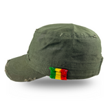 Rastacap Dubwise Army Rasta Cap Cadet Military Style Hat Army Cap Castro 1sz Fit