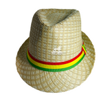 Rasta Striped Fedora Trilby Boho Reggae Music Festival Hat Dancehall Roots Wear