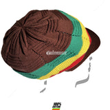 Rasta Roots Natty Dread Cap Hat Selassie Africa Reggae Jamaica Marley [XL] 10"