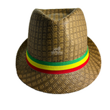 Rasta Striped Fedora Trilby Boho Reggae Music Festival Hat Dancehall Roots Wear