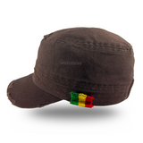 Rastacap Dubwise Army Rasta Cap Cadet Military Style Hat Army Cap Castro 1sz Fit