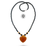 Hematite Choker Necklace Pendant Peace Hematite Fashion Necklace Unisex 18" (Copy)