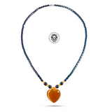 Hematite Choker Necklace Pendant Peace Hematite Fashion Necklace Unisex 18" (Copy)