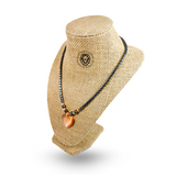 Hematite Choker Necklace Pendant Peace Hematite Fashion Necklace Unisex 18" (Copy)