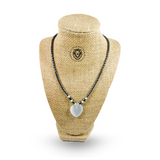 Hematite Choker Necklace Pendant Peace Hematite Fashion Necklace Unisex 18" (Copy)