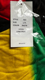 Reggae Rasta Colors Ladies Ethnic Africa Caribbean Jamaica Beach Maxi Long Dress