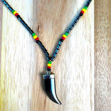 Hematite Necklace Pendent Rastafari Jah Love Rasta Jamaica Reggae Bob Rasta IRE