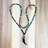 Hematite Necklace Pendent Rastafari Jah Love Rasta Jamaica Reggae Bob Rasta IRE