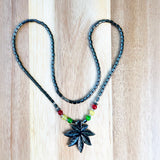 Hematite Necklace Pendent Rastafari Jah Love Rasta Jamaica Reggae Bob Rasta IRE