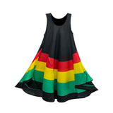 Sleeveless Women's Sundress Jamaica Beach Rasta Reggae Hawaii Ladies Dress