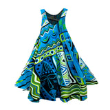 Sleeveless Women's Sundress Jamaica Beach Rasta Reggae Hawaii Ladies Dress