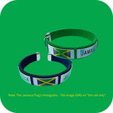 Lot Of 2 Jamaica Flag Bracelet Wristband Braided Caribbean Bracelets One Size