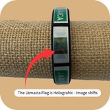 Lot Of 2 Jamaica Flag Bracelet Wristband Braided Caribbean Bracelets One Size