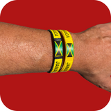 Lot Of 2 Jamaica Flag Bracelet Wristband Braided Caribbean Bracelets One Size