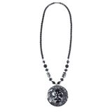 Hematite Necklace Lion Pendant Jah Love Rasta Africa Reggae Rasta 26"