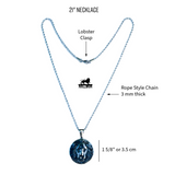 Lion Pendant Stainless Steel Lion Chain Rastafari Jewelry Lion of Zion Necklace 21"