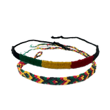 Lot of 2 String Friendship Wrist Ankle Bracelet Hippie Rasta Reggae Irie Cool Runnings