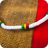 White Puka Seashell Shell Choker Surfer Necklace Reggae Jamaica Rasta Unisex 18"