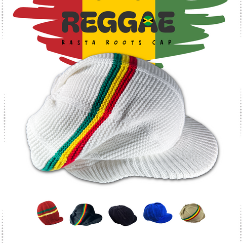 Rasta Nattydread Irie Cap Hat Crown Dancehall Africa Reggae Jamaica Marley M/L
