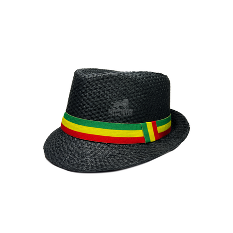 Rasta Striped Fedora Trilby Boho Reggae Music Festival Hat Dancehall Roots Wear