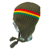 Rasta Chullo Hat Beanie Earflaps Jamaica Reggae Dreadlock Ski Cap Artisan Style