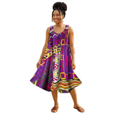 Sleeveless Rasta Sundress - One Size Fits Most Cover-Up & Reggae Festival Dress