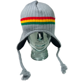 Rasta Chullo Hat Beanie Earflaps Jamaica Reggae Dreadlock Ski Cap Artisan Style