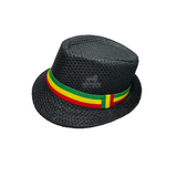 Rasta Striped Fedora Trilby Boho Reggae Music Festival Hat Dancehall Roots Wear