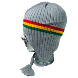 Rasta Chullo Hat Beanie Earflaps Jamaica Reggae Dreadlock Ski Cap Artisan Style