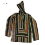Poncho Jacket Assorted Colors Hoodie Shirt Reggae Hobo Hippie 100% Cotton HOODIE