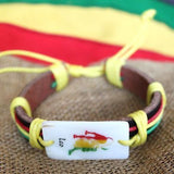Astrological Zodiac Sign Rasta Fashion Bracelet Leather Cuff Hippie IRIE 1sz fit