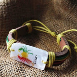 Astrological Zodiac Sign Rasta Fashion Bracelet Leather Cuff Hippie IRIE 1sz fit