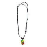 Black Cord Necklace Reggae Vibes Canna Leaf Rasta Necklace Pendant Irie 1SZ FIt