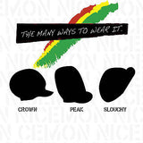 One Love Rasta Roots Hat Berret Cap Crown Reggae Marley Jamaica Rastafari M/L