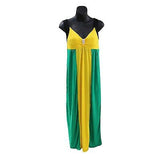 Rasta Jamaica Dress Roots Ladies Empress Long Dress Reggae Cool Runnings  L/XL