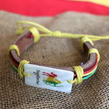 Astrological Zodiac Sign Rasta Fashion Bracelet Leather Cuff Hippie IRIE 1sz fit