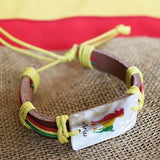 Astrological Zodiac Sign Rasta Fashion Bracelet Leather Cuff Hippie IRIE 1sz fit