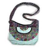 Ladies Handmade Handcrafted Tapestry Floral Design Handbag Cotton Shoulder Bag