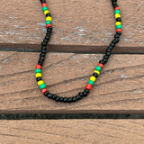 Rasta Roots Irie Coco Beads One Love Jamaica Reggae Africa Roots Necklace 18-20"