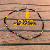 Rasta Roots Irie Coco Beads One Love Jamaica Reggae Africa Roots Necklace 18-20"