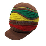 Rasta Roots Natty Dread Cap Hat Selassie Africa Reggae Jamaica Marley [XL] 10"