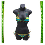 Reggae Swimwear Bikini Jamaica Bahamas Surfer Hawaii Negril Caribbean ROOTS