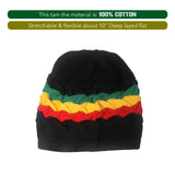 Rasta Tam Cap Hat Roots Reggae Jamaica Marley Dreadlock Rastacap Selassie L/XL