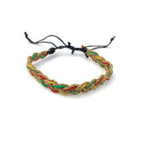 Rasta Abaca Waxcord Bracelet Wrist Band Hippie Hawaii Negril Dub Ras Reggae RGY