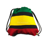 Rasta Duffle Square Sack Ez Backpack Back Pack Reggae Marley Jamaica 15"x15"