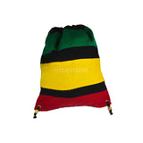 Rasta Duffle Square Sack Ez Backpack Back Pack Reggae Marley Jamaica 15"x15"