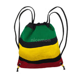 Rasta Duffle Square Sack Ez Backpack Back Pack Reggae Marley Jamaica 15"x15"
